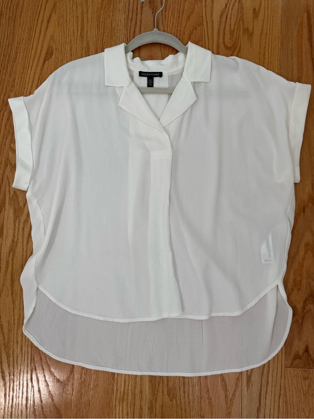 White/ivory Eileen Fisher silk blouse - EUC MEDIUM
